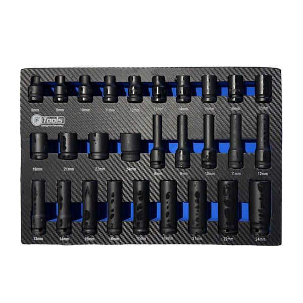 FTools 12/12 PRO instrumentu ratiņi (zili)