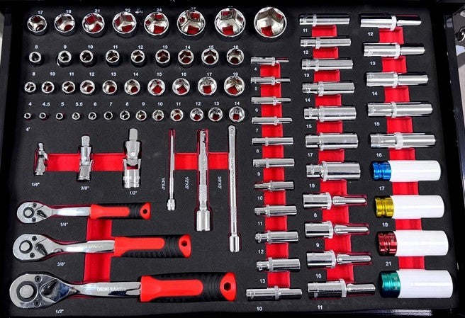 Профессиональная тележка для инструментов FTools (284 предмета) 8/8