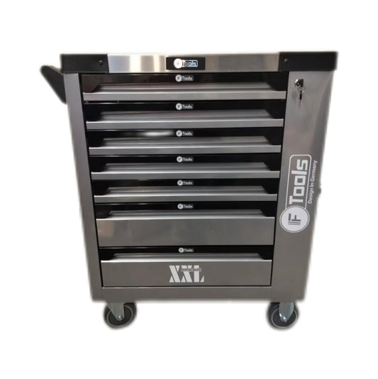 FTools mobilais instrumentu skapis ar 7/7 atvilktnēm — pilns profesionāls komplekts