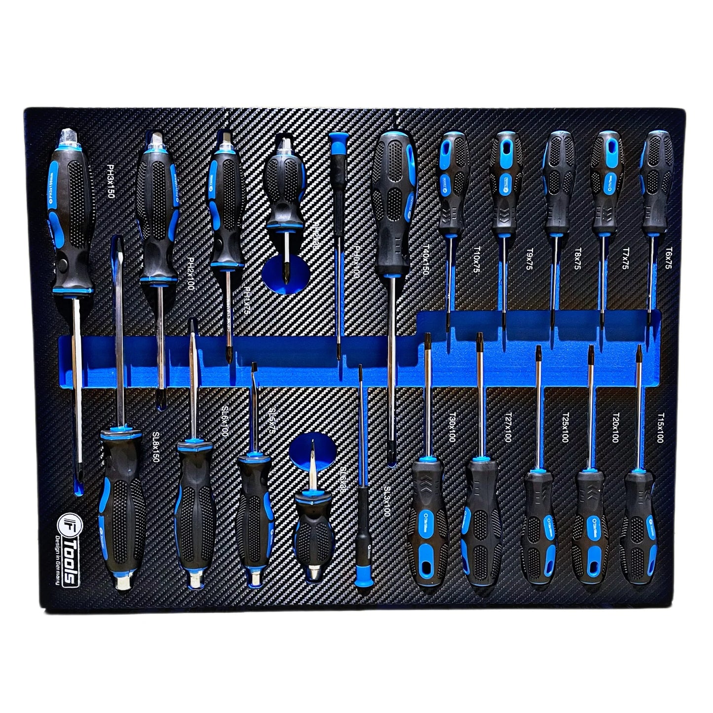 FTools mobilie instrumentu ratiņi ar 7 atvilktnēm (7/7 atvilktnes), melni.