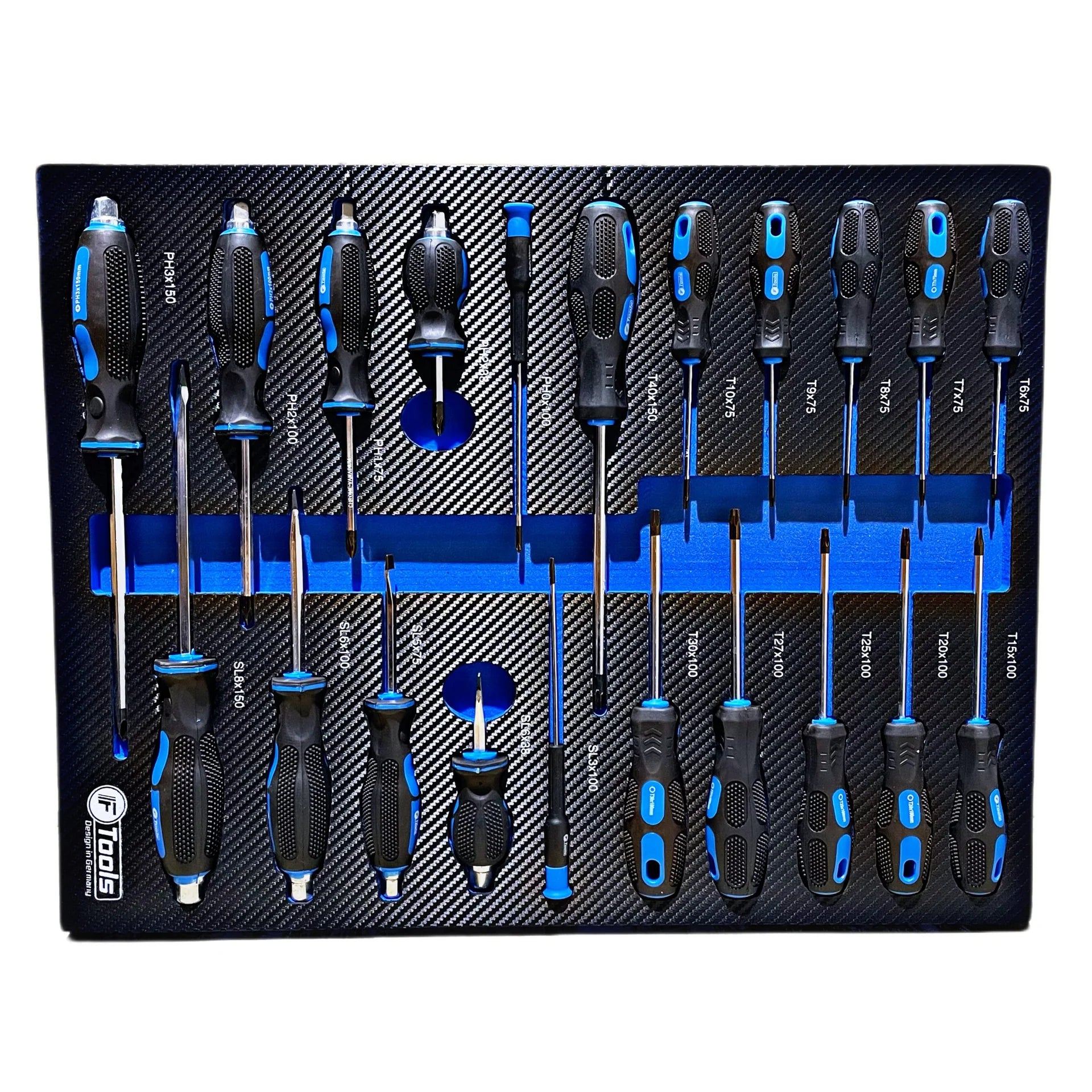FTools mobilie instrumentu ratiņi ar 7 atvilktnēm (7/7 atvilktnes), melni.