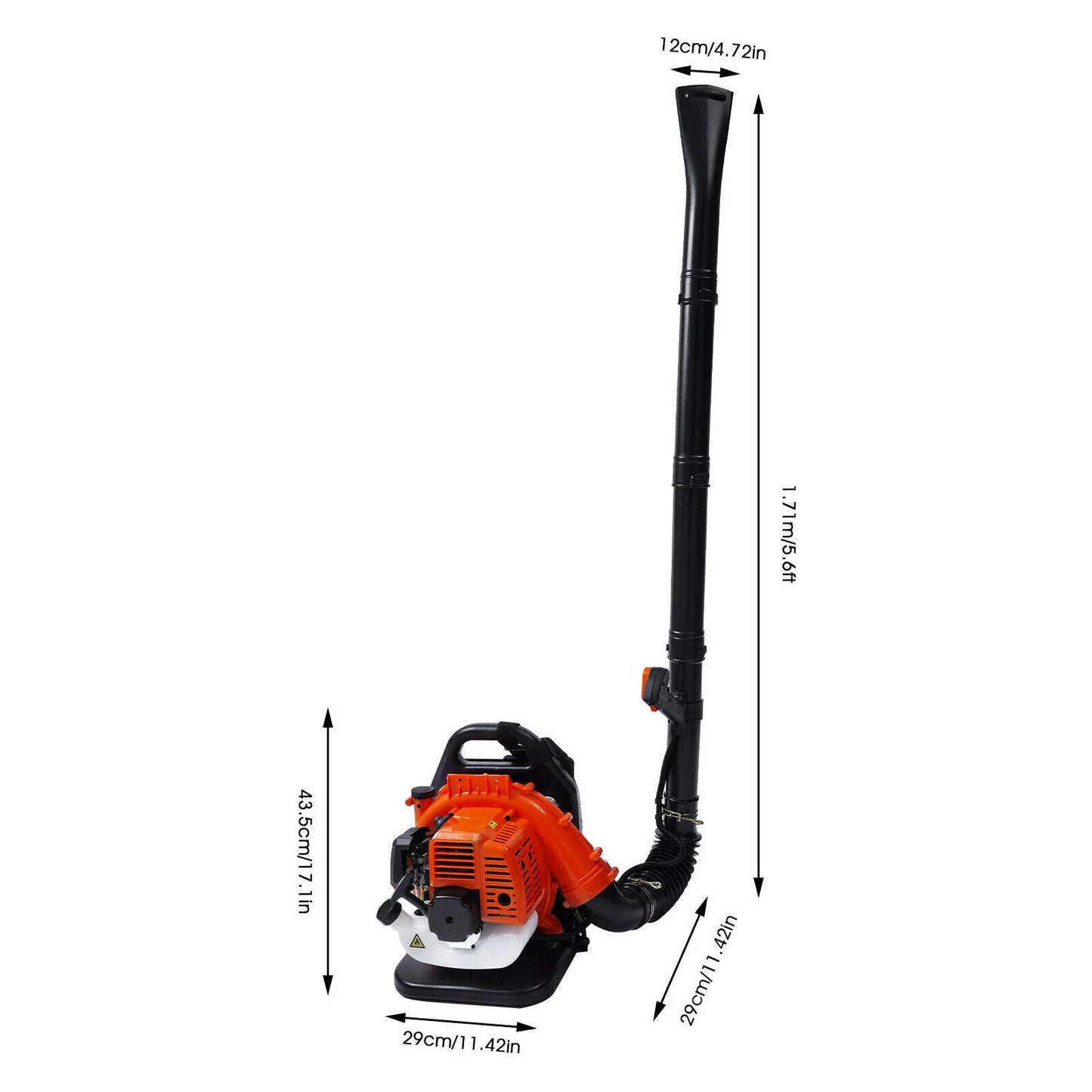 FTools mugursomas tipa vēja pūtējs ar benzīna dzinēju, 42,7 cm³, 82 m/s, 2 taktu, 1,25 kW