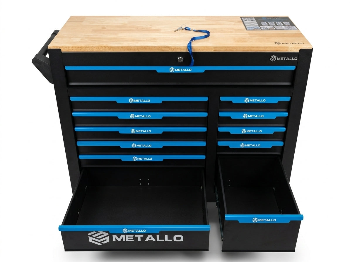 METALLO Tool Trolley (12 Drawers) with Complete Tool Set