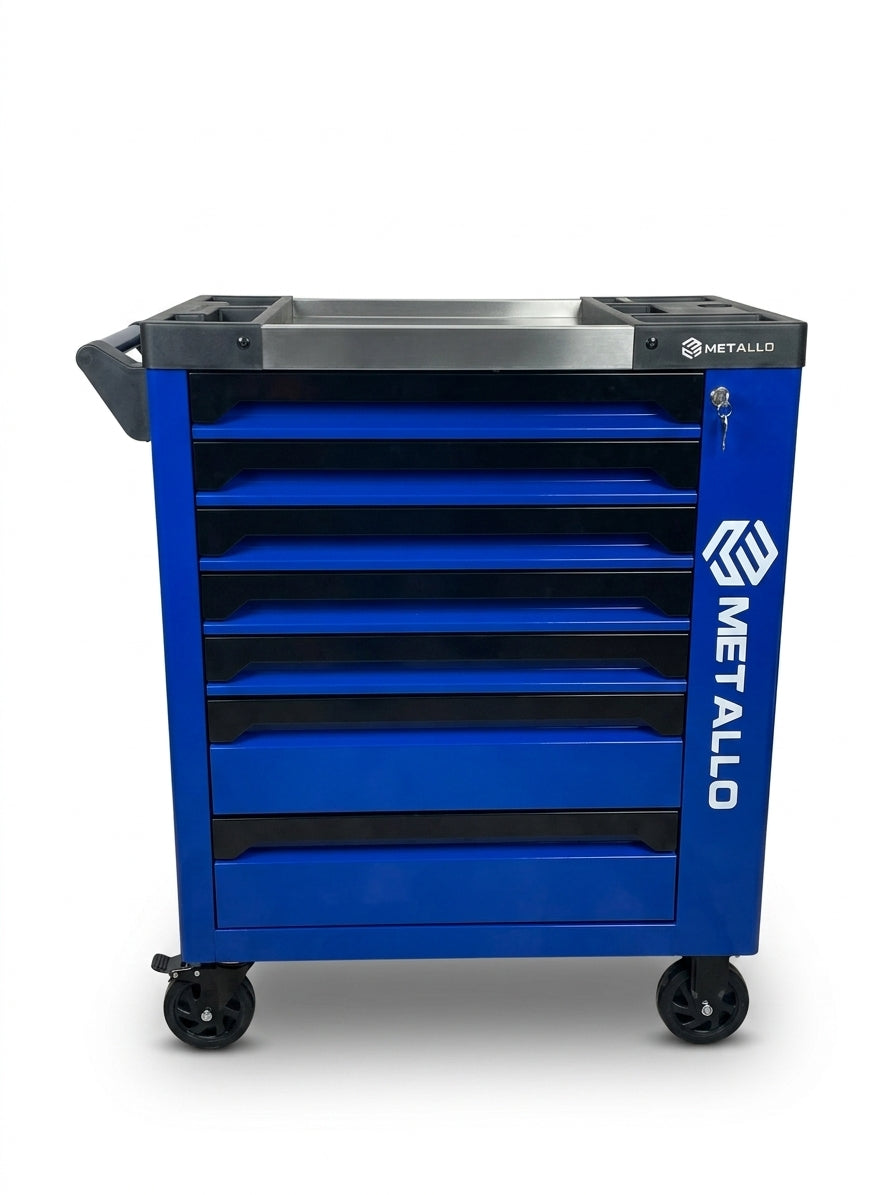 METALLO Professional 7-Drawer Mobile Tool Cart with Tool Set