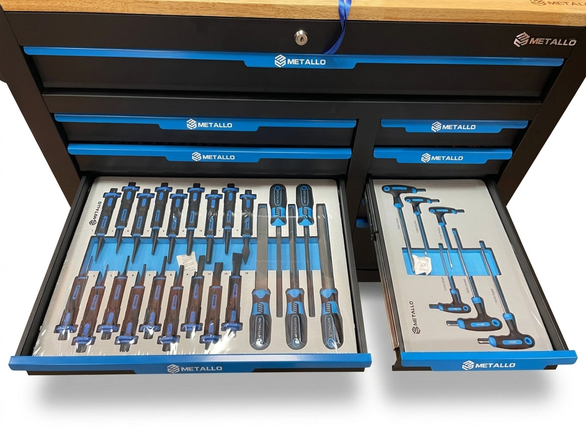 METALLO Tool Trolley (12 Drawers) with Complete Tool Set