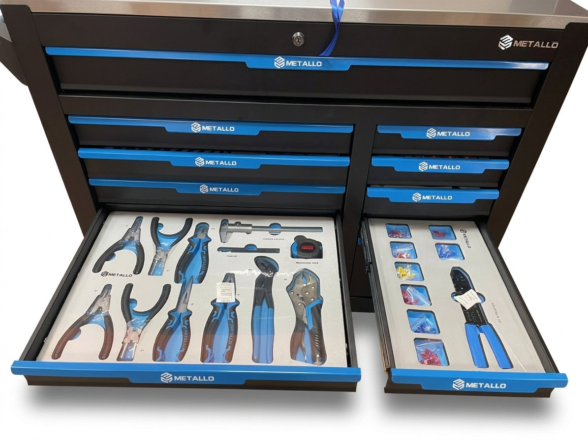 METALLO Tool Trolley (12 Drawers) with Complete Tool Set