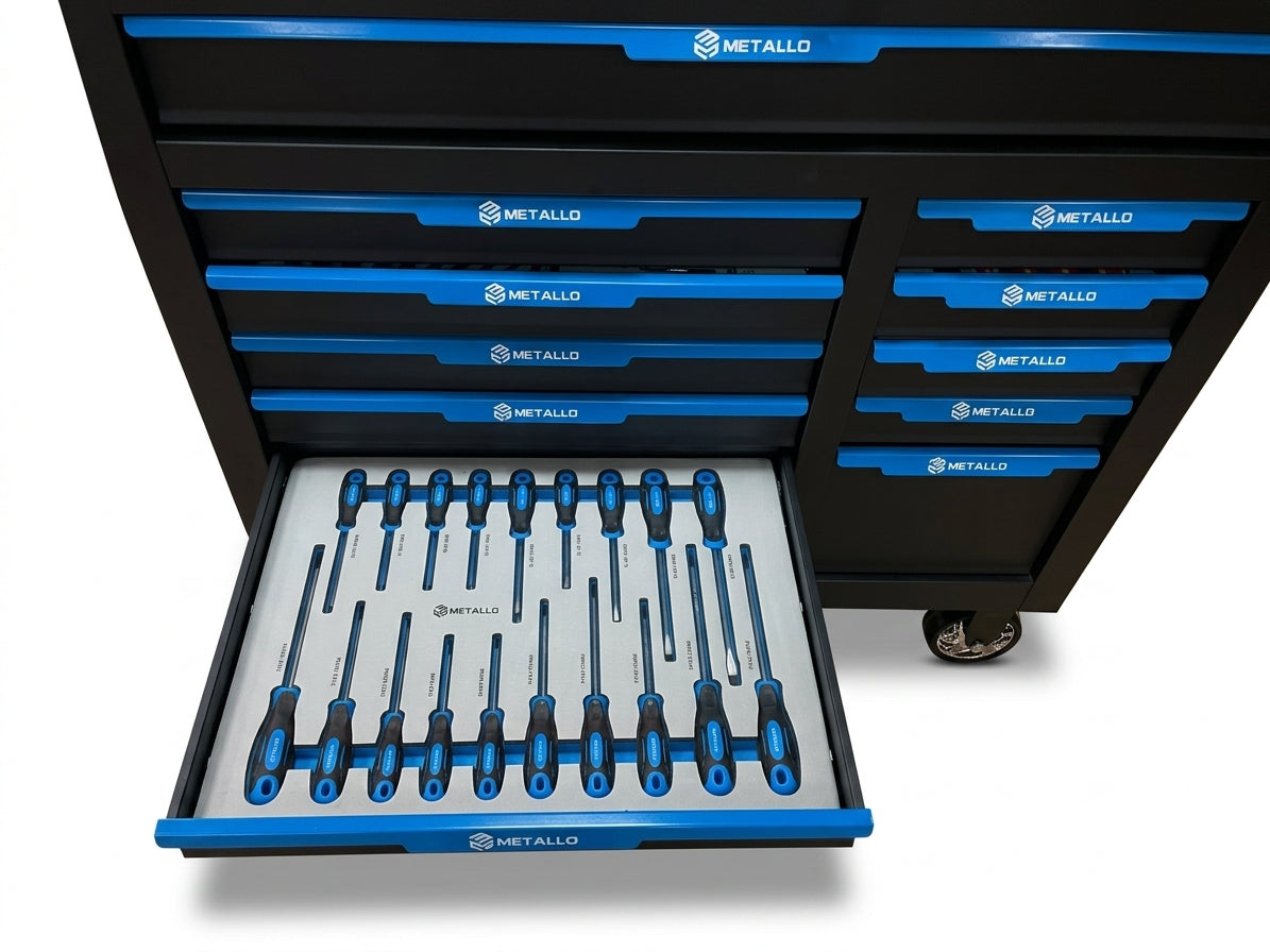 METALLO Tool Trolley (12 Drawers) with Complete Tool Set