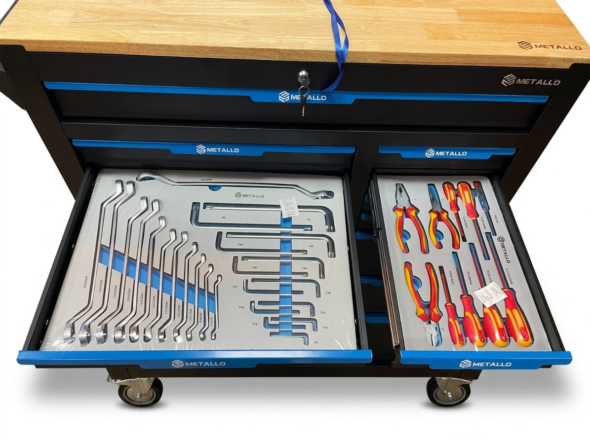 METALLO Tool Trolley (12 Drawers) with Complete Tool Set