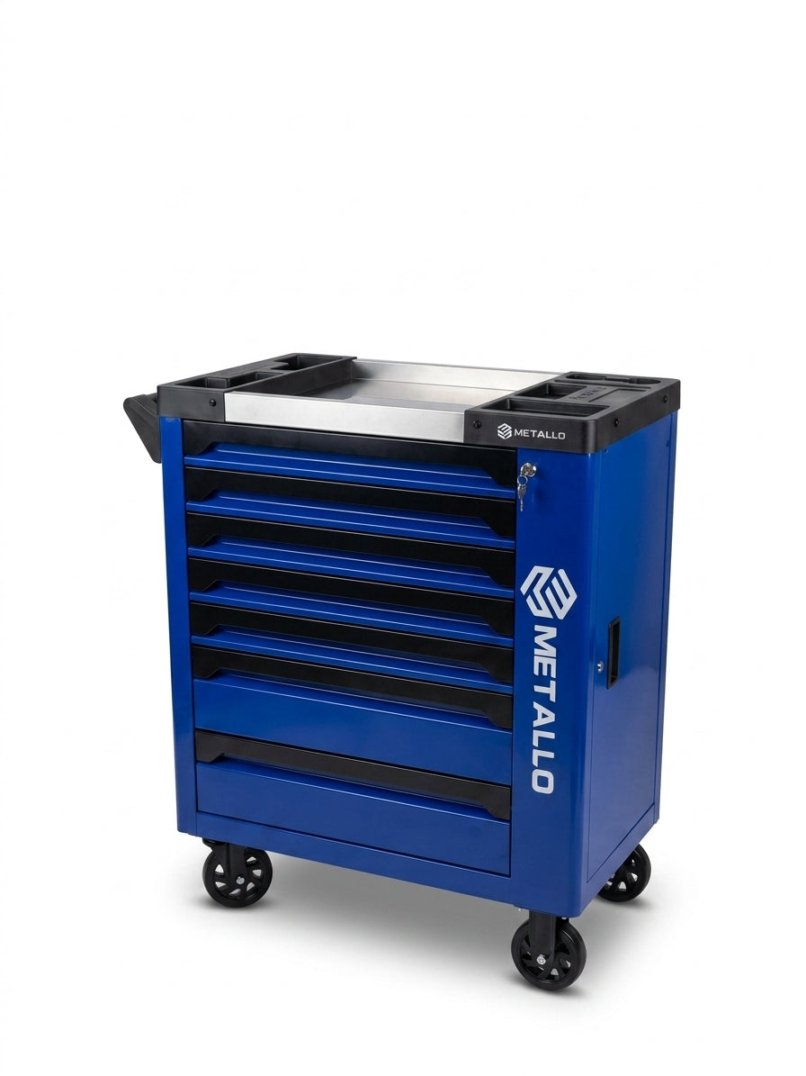 METALLO Professional 7-Drawer Mobile Tool Cart with Tool Set