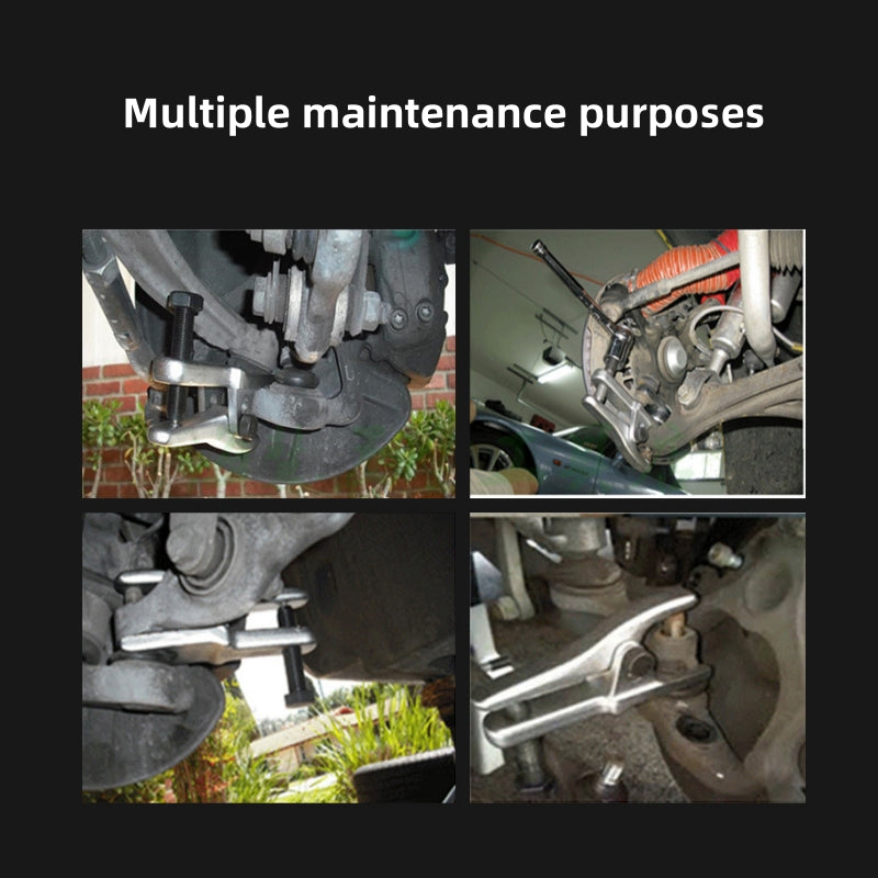 Collage of automotive parts with text 'Multiple maintenance purposes' on a black background.