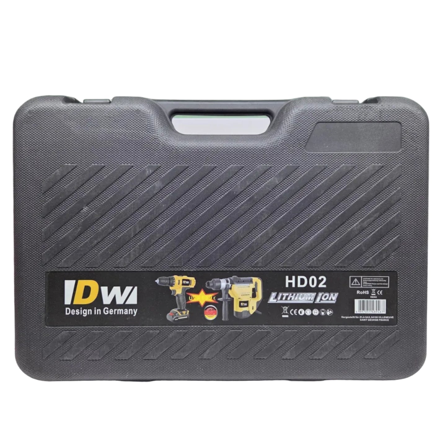 Перфоратор и аккумуляторная дрель/шуруповерт в кейсе