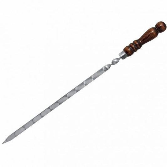 Kebab skewer with wooden handle, 45 cm long, 2 cm wide