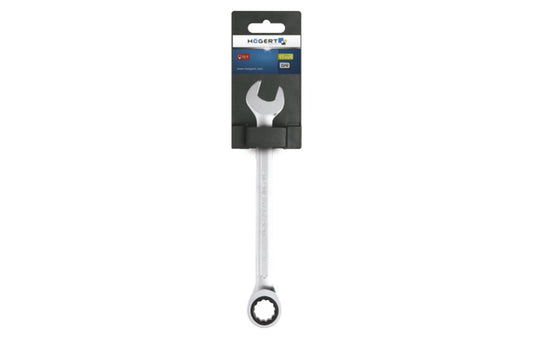Combination ratchet spanner, CrV steel, 6 mm, 72T