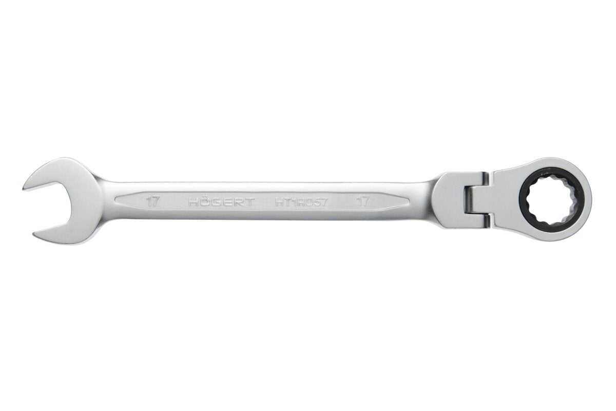 Combination flexible head ratchet wrench, CrV steel, 10 mm, 72T