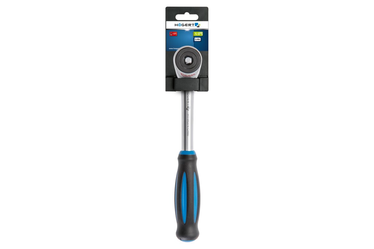 Taisns sprūdrata rokturis 1/4", 72T, CrMo tērauds