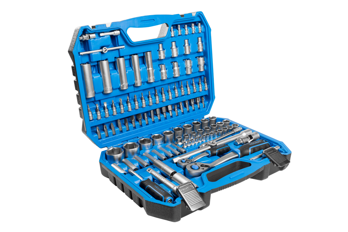 Socket and Bit Tool Set, 112 Pieces, 1/4" and 1/2" Drive