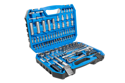 Socket and Bit Tool Set, 112 Pieces, 1/4" and 1/2" Drive