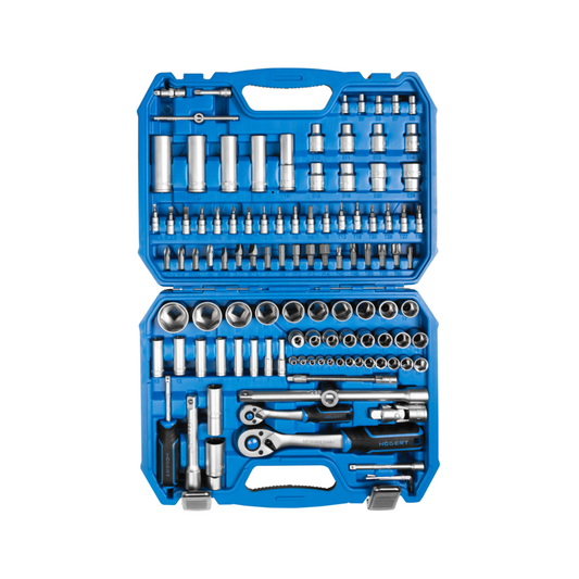 Muciņu un uzgaļu komplekts, 112 detaļas, 1/4" un 1/2" piedziņa