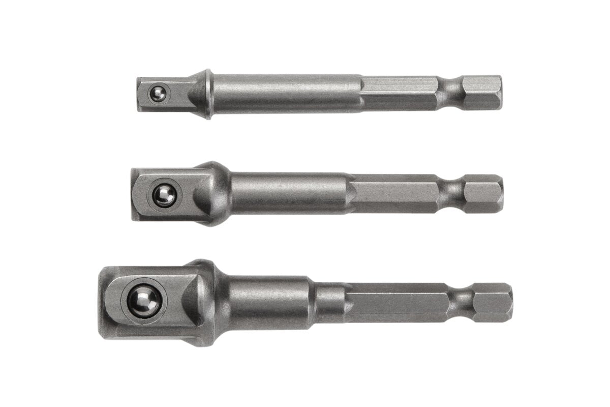 Griežņu uzgaļu adapteri, 1/4", 3/8", 1/2"