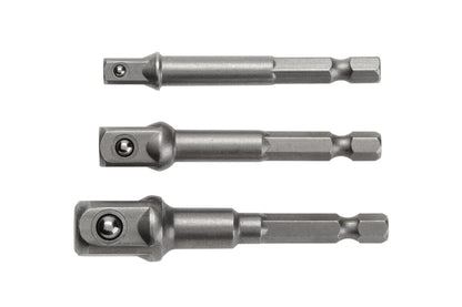 Griežņu uzgaļu adapteri, 1/4", 3/8", 1/2"