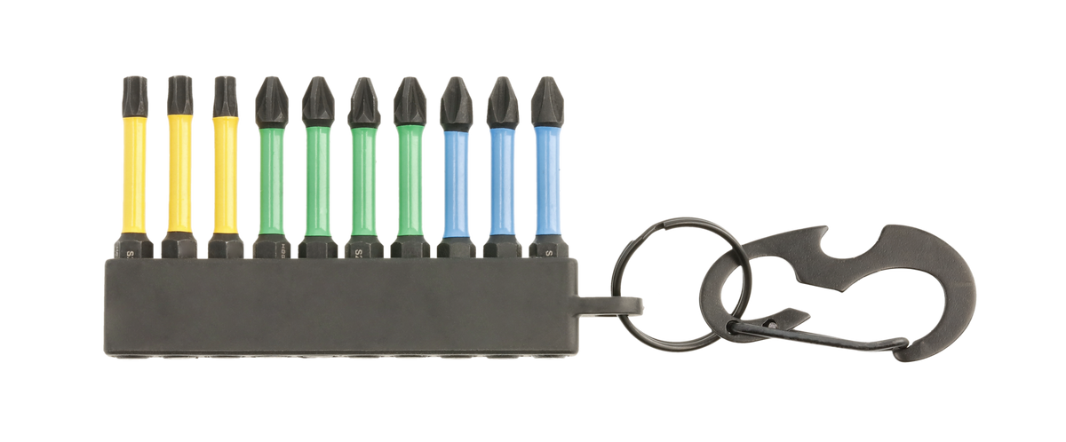 Impact Screwdriver Bit Set, 10 Pieces, 50 mm