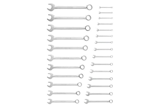 Combination spanner set, 26 pcs, 6-32 mm, CrV, DIN 3113