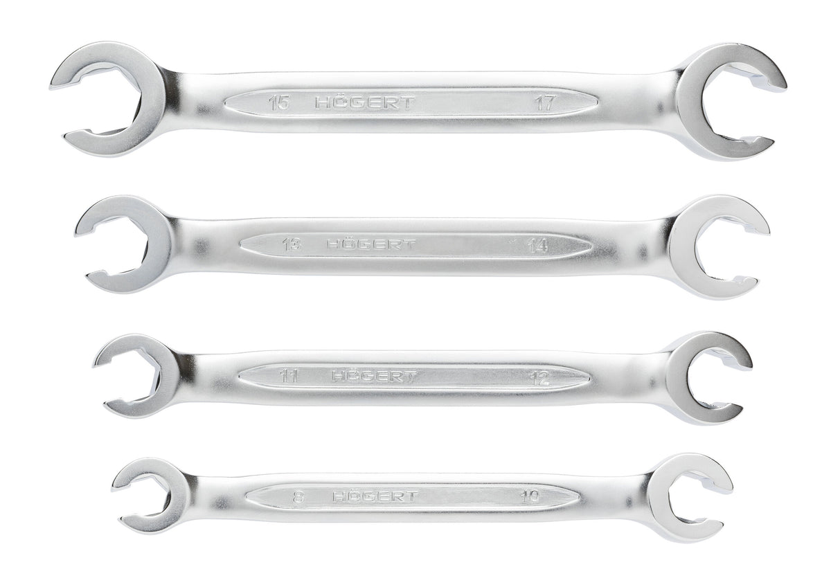 Flare Nut Spanner Set, 4 Pieces, 8-17 mm