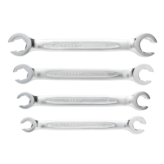 Flare Nut Spanner Set, 4 Pieces, 8-17 mm
