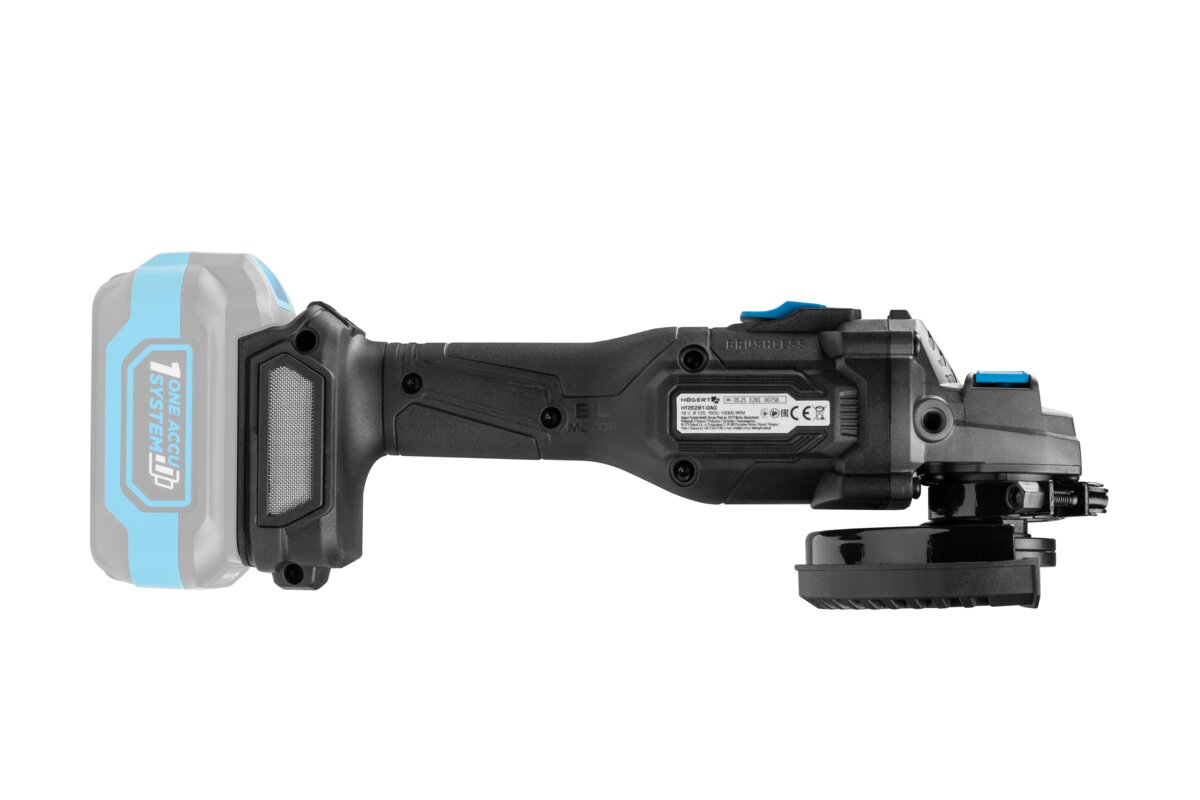 Bezsuku leņķa slīpmašīna ar regulējamu ātrumu 125 mm 18 V