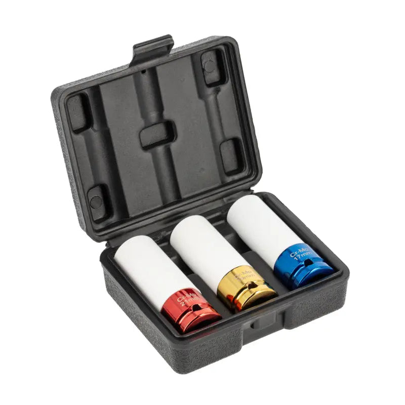 HOEGERT Impact Socket Set for Alloy Wheels, 3 pcs., 1/2''