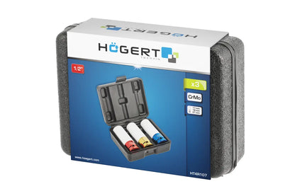 Набор ударных головок для легкосплавных дисков HOEGERT, 3 шт., 1/2''