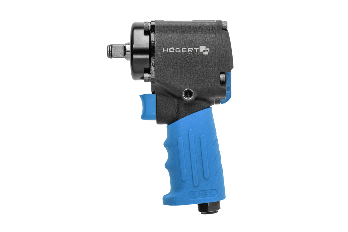 Pneimatiskā trieciena uzgriežņu atslēga, īpaši īsa, 1/2", 680 Nm