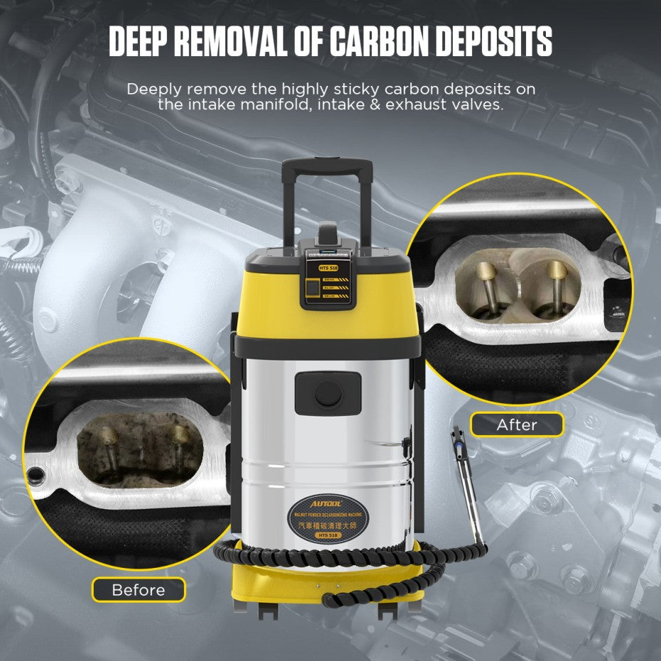 стройство для очистки двигателя внутреннего сгорания с помощью грецкого ореха.