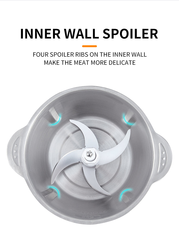 Blender blade with inner wall spoiler design on a white background