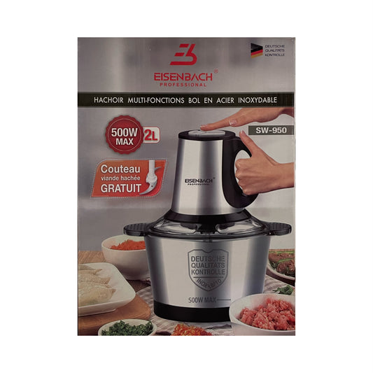 Eisenbach food processor packaging with product image and branding
