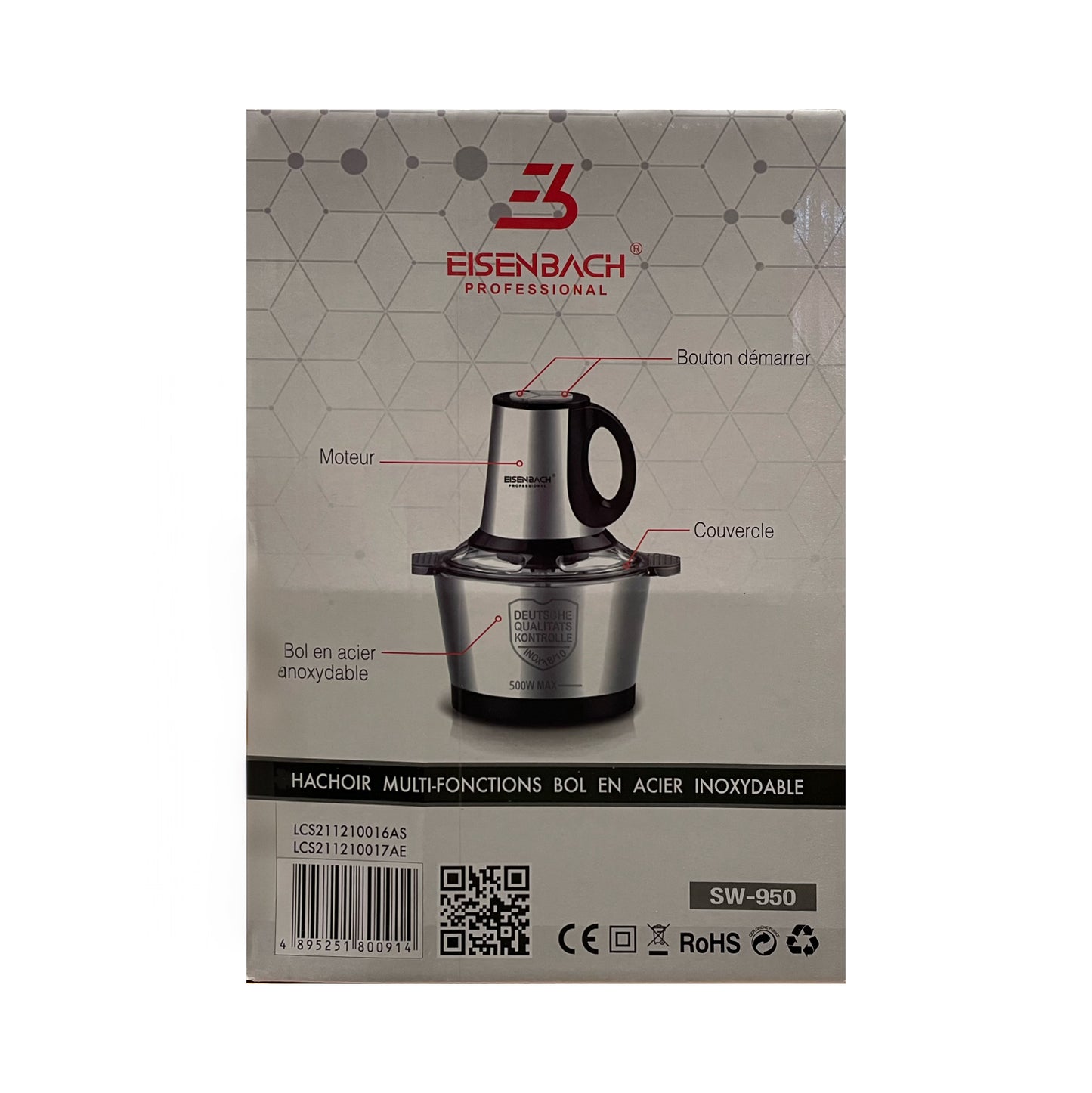 Eisenbach professional kitchen tool packaging with product illustration and branding.