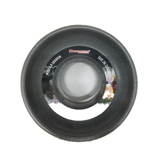 Savarin baking dish on white background