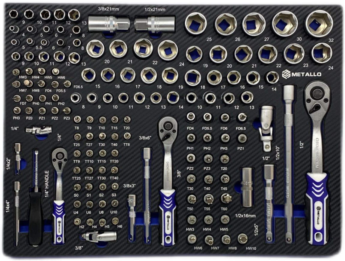 METALLO XXL Tool Set in Trolley with Mini-Fridge