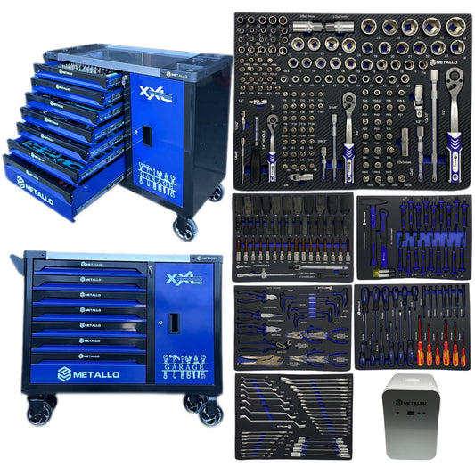 METALLO XXL Tool Set in Trolley with Mini-Fridge