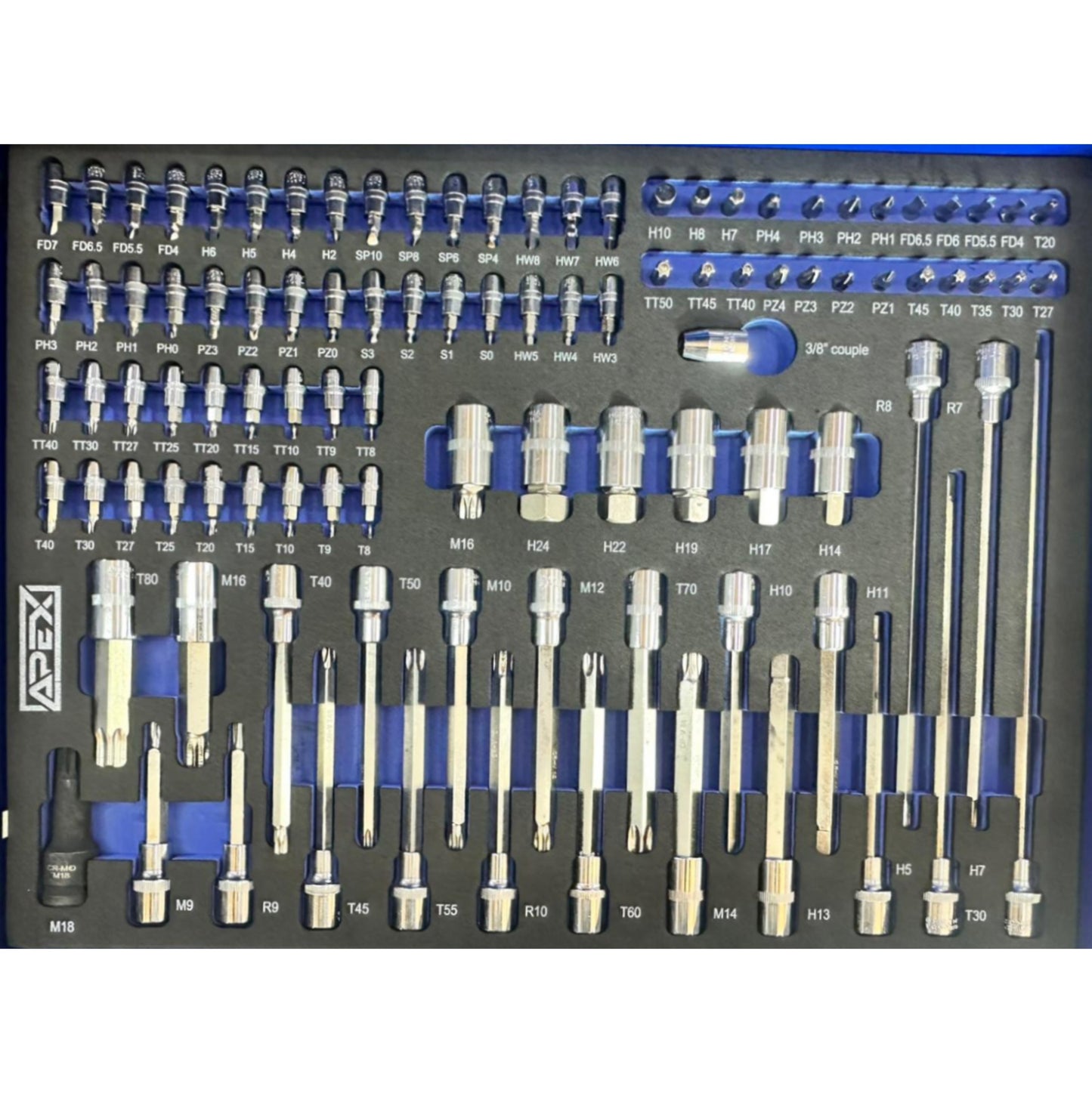 APEX Tool Trolley Set (6 Drawers, 270 Pieces)