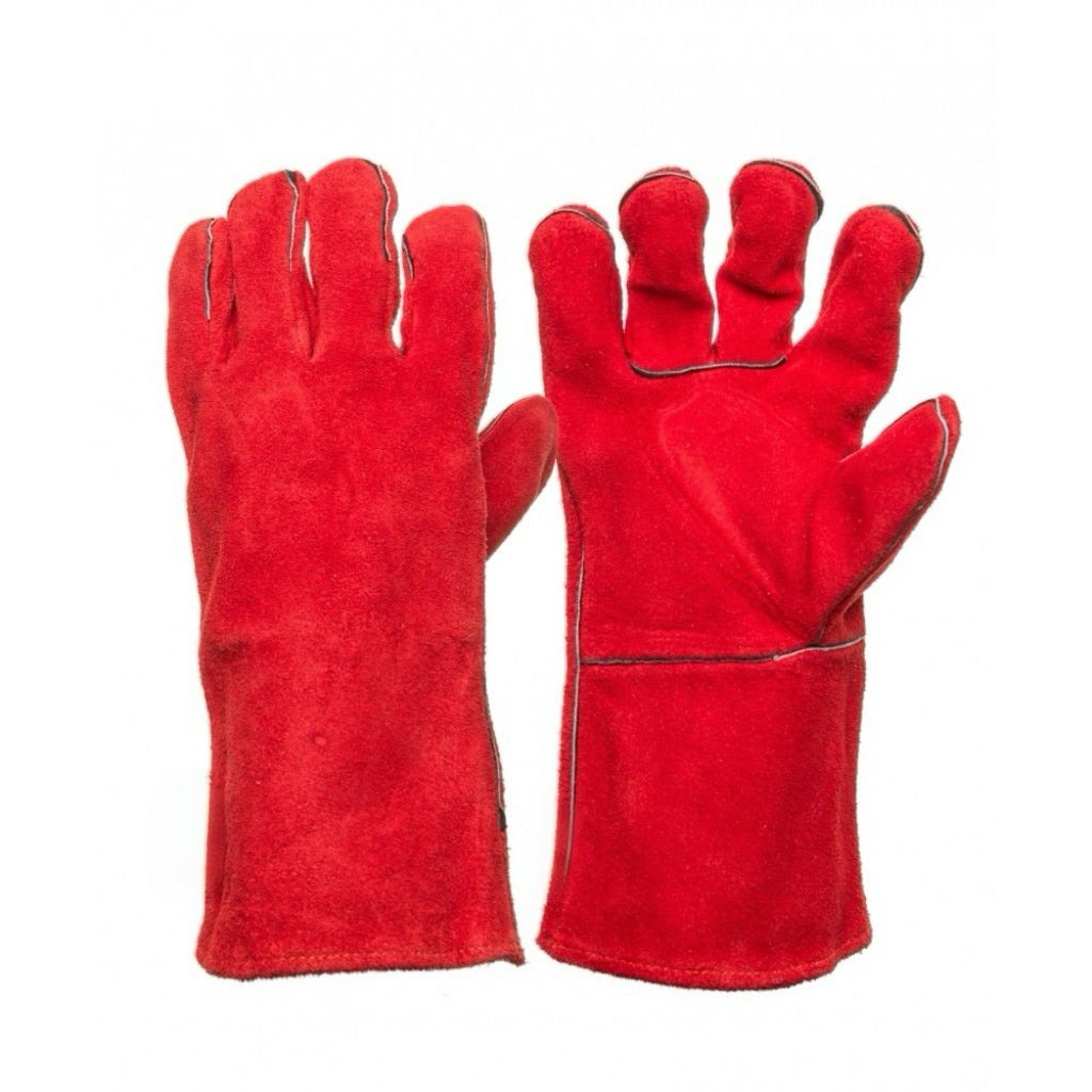 Heat-resistant gloves for grilling and barbecue (genuine leather) 2 pcs.