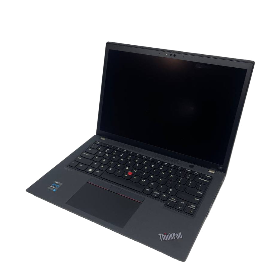 Open ThinkPad laptop on a white background