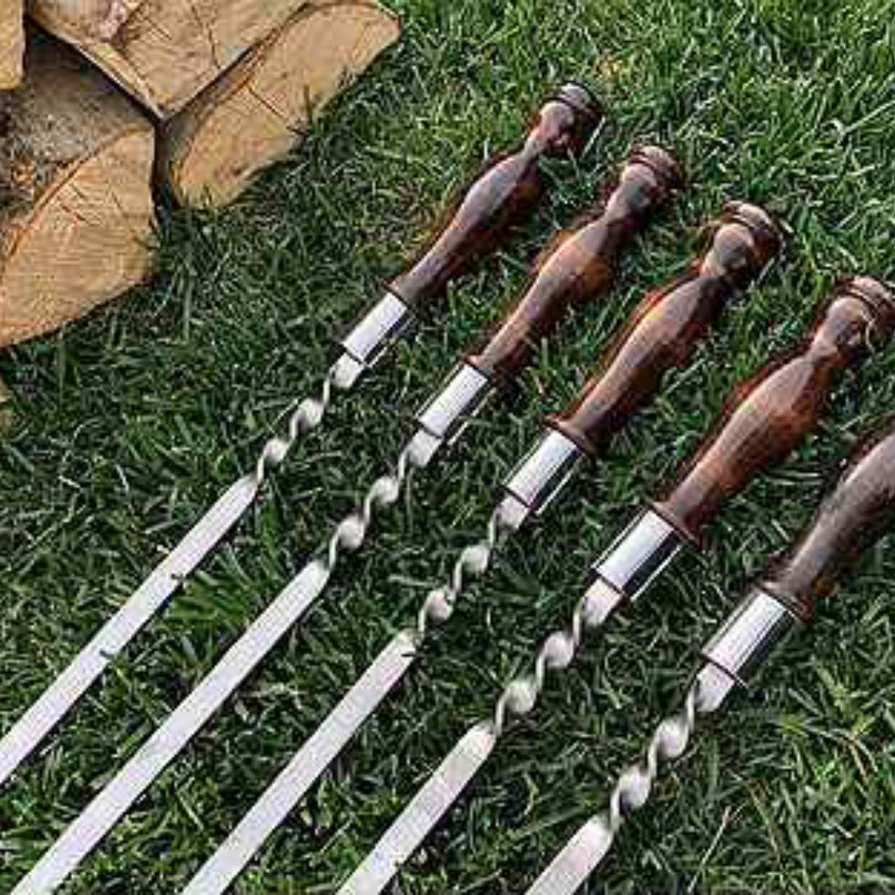 Barbecue skewer 45cm (with wooden handle)