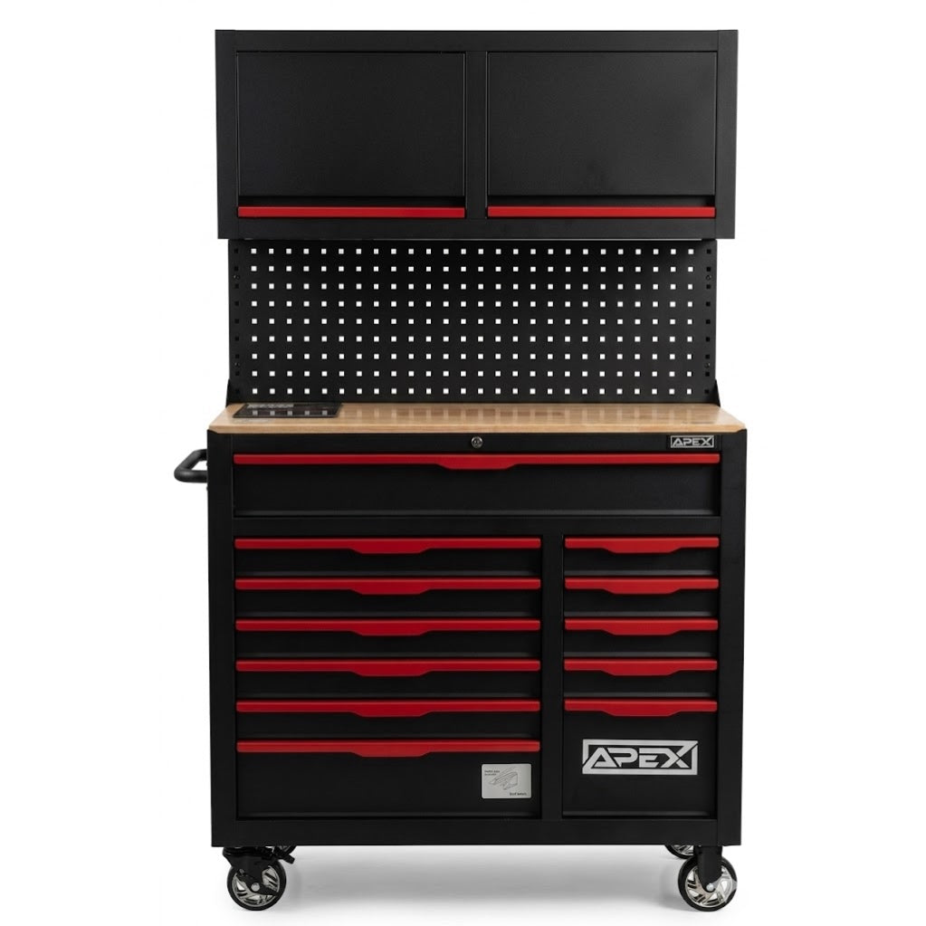 Instrumentu skapja ratiņi APEX 10/12 Max ar pilnu instrumentu komplektu.