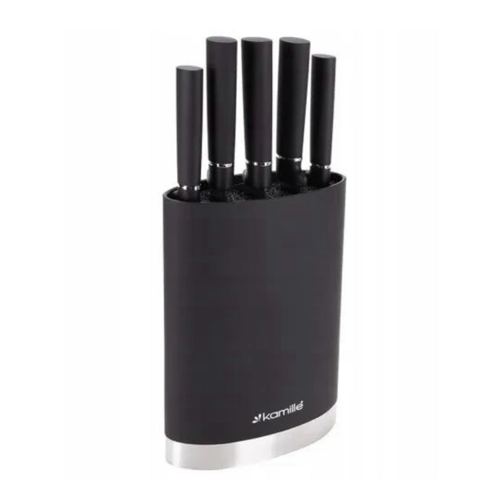 Набор кухонных ножей Kamille KM-7620 из 6 предметов с подставкой
