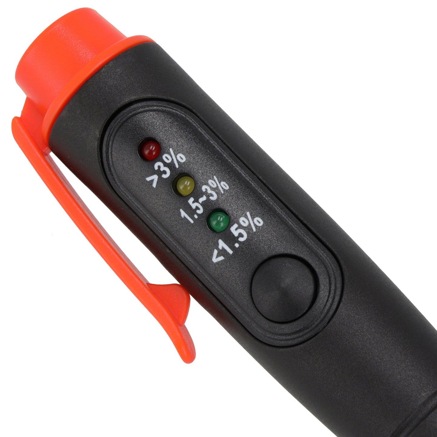 LED Brake Fluid Tester with Built-in Flashlight is a compact diagnostic device designed for checking the water content in brake fluid. The tester allows for a quick assessment of fluid condition in passenger cars and light commercial vehicles, supporting preventive brake system maintenance in workshop environments.