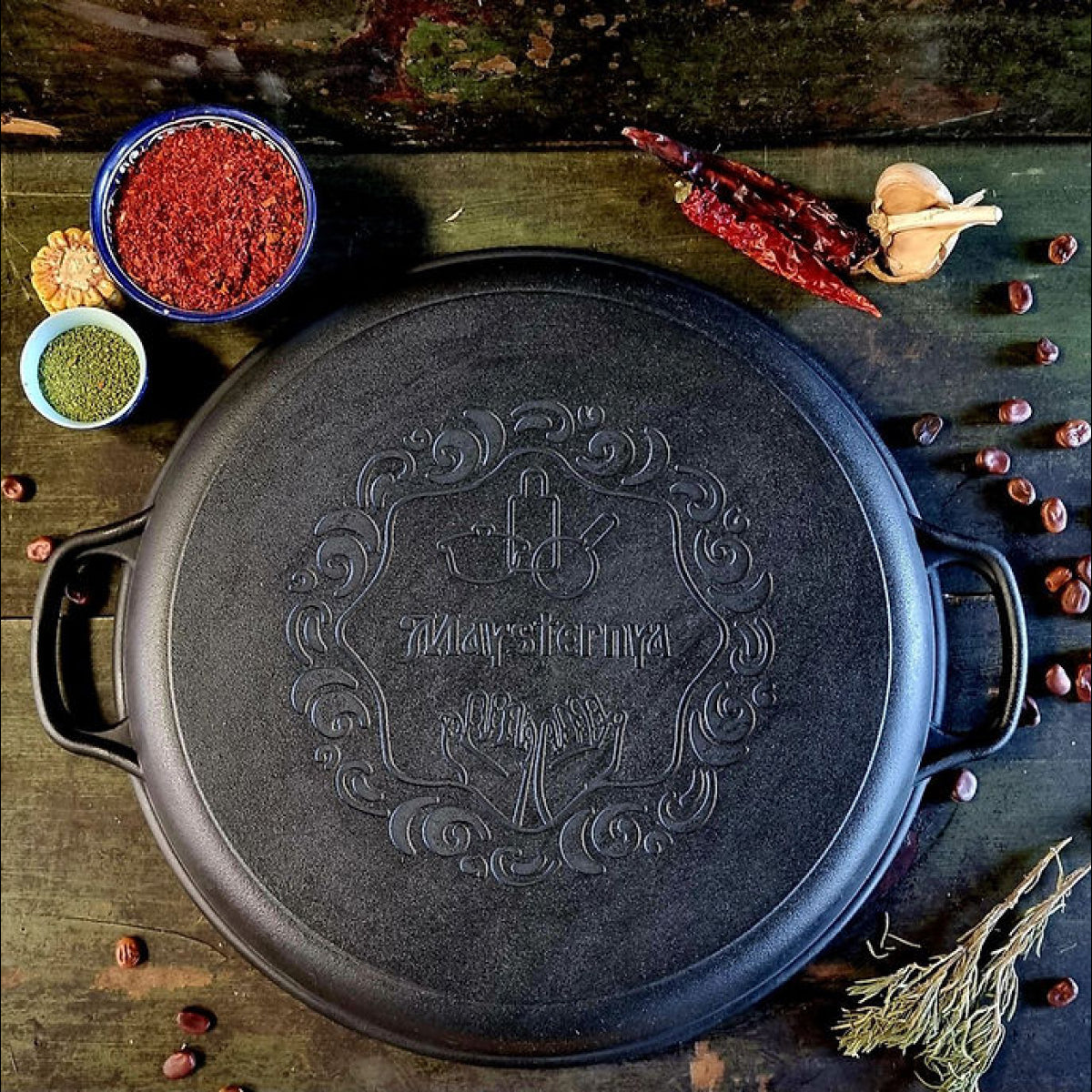 Maysternya cast iron grill pan 40x4 cm (T400-40GR)