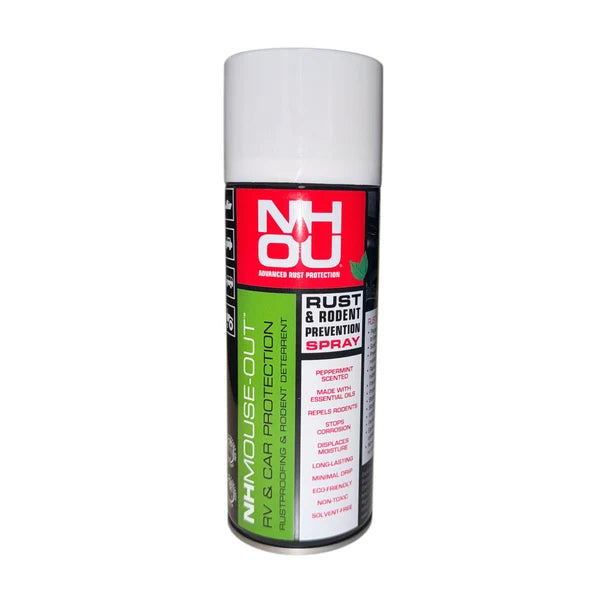 NHOU® MOUSE-OUT caurspīdīgs rūsas un grauzēju aizsardzības aerosols – 400 ml