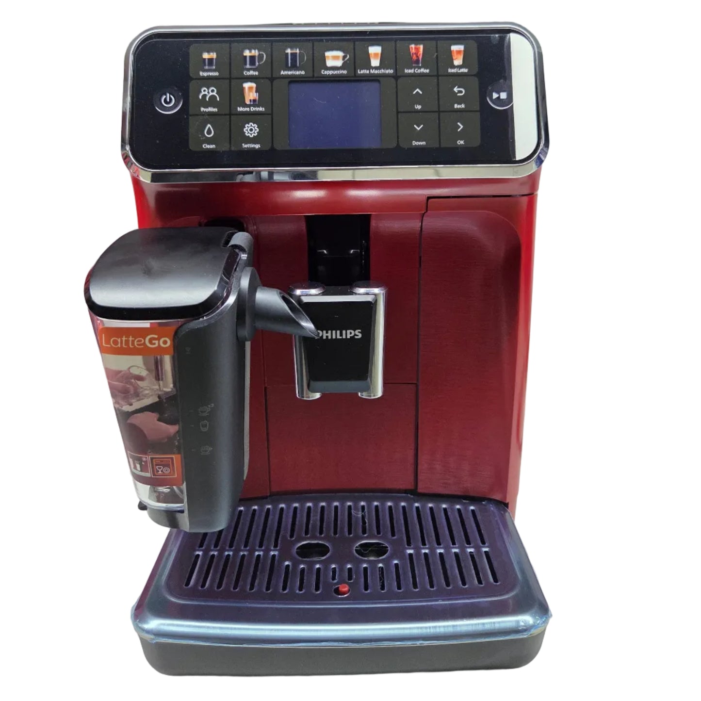 Philips 5500 LatteGo Coffee Machine — Red
