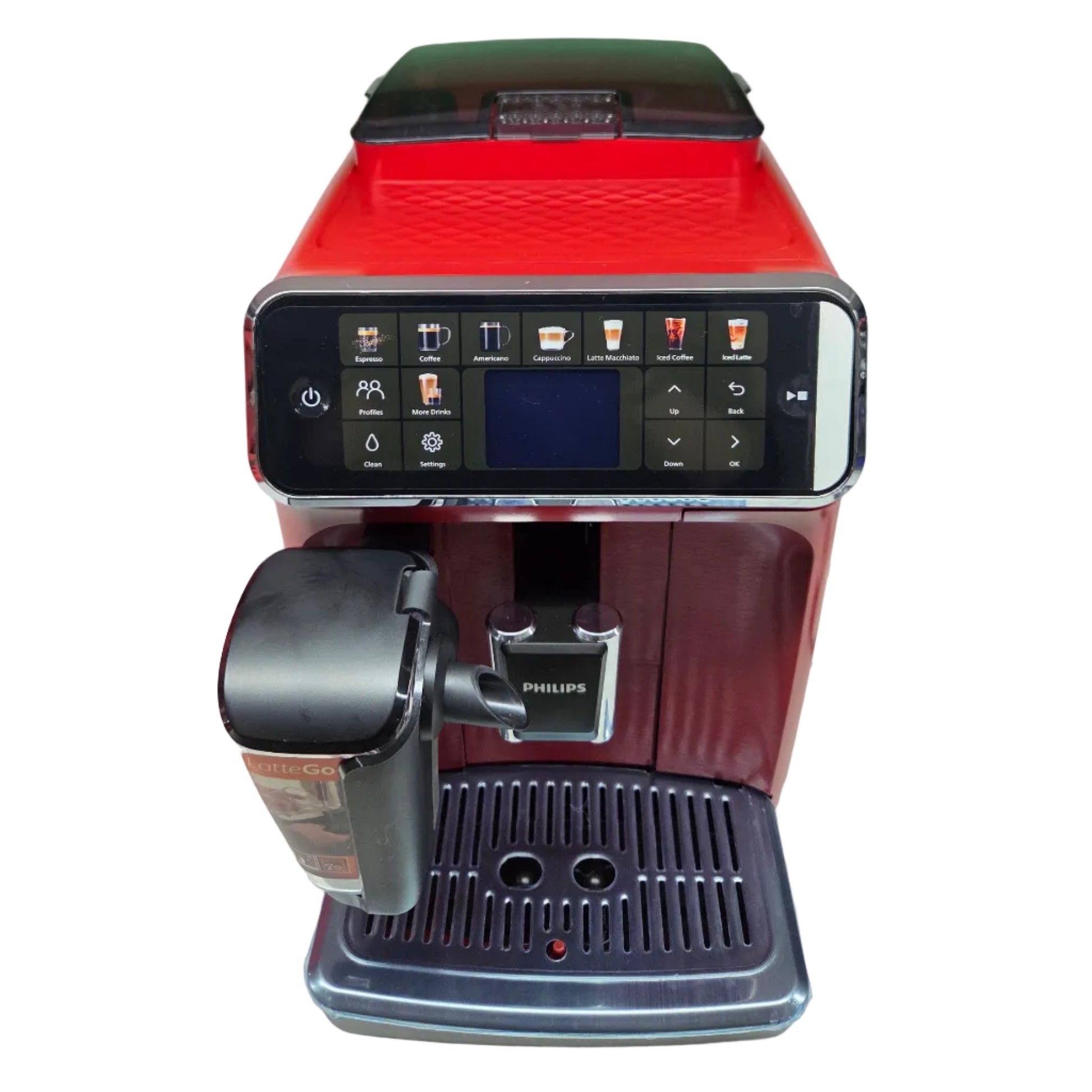 Philips 5500 LatteGo kafijas automāts — sarkans